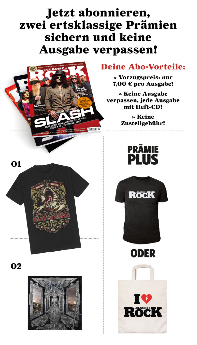 Classic Rock 1 Jahres Abonnement (10 Ausgaben/Jahr) + Prämie